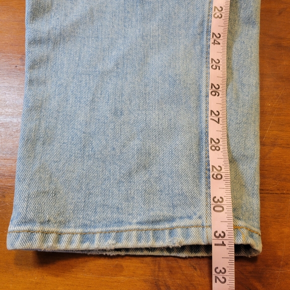 BDG High-rise Baggy Denim Jeans Distressed 27 Ripped Holes Pants Casual - Picture 7 of 10